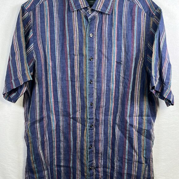 Rodd and Gunn Mens M Linen Striped Shirt Rugged Rodeo Western Lightweight - Picture 1 of 8